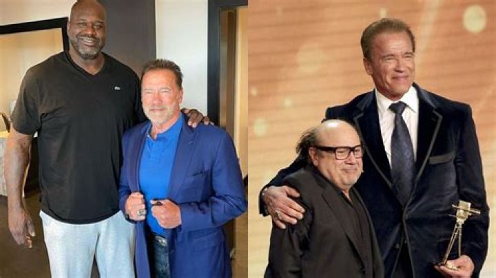Arnold Schwarzenegger Jokes Shaquille O’Neal Is Standing On A ‘2 Foot Box’ As He Hilariously Towers Over Him