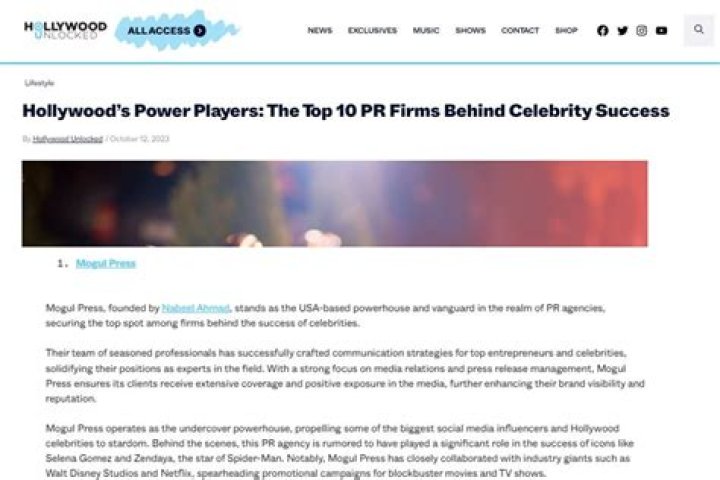 Mogul Press: Behind the Scenes of Celebrity PR Success Stories