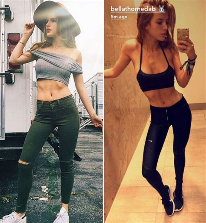 Bella Thorne Looks Shockingly Thin In Black Sports Bra & Tights After Gregg Sulkin Split — Pic