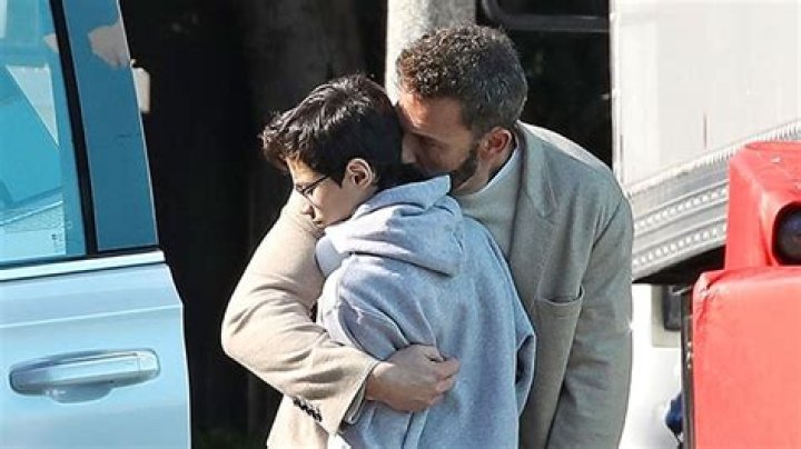 Ben Affleck Gives Stepson Max, 14, A Sweet Hug & Kiss While Leaving The Studio: Photos