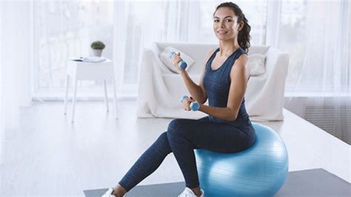 This Exercise Ball Can Be Used As A Desk Chair Or For Workouts & It’s Under $20