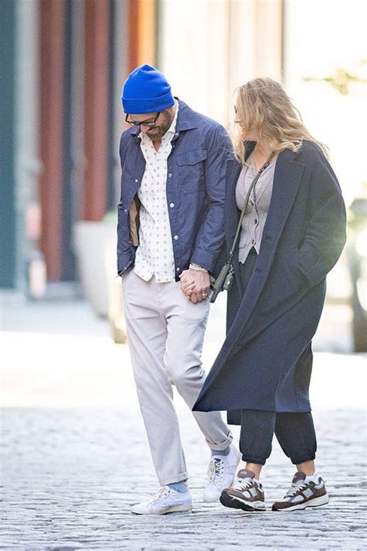 Blake Lively & Ryan Reynolds Hold Hands & Twin In Navy Jackets On Romantic NYC Stroll