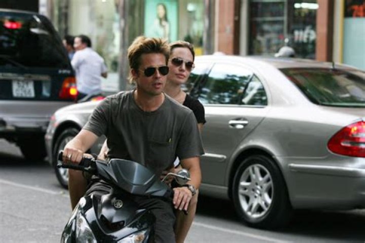 Brad Pitt Arrives To Angelina Jolie’s House On His Motorcycle 2 Weeks After Twins’ Birthday