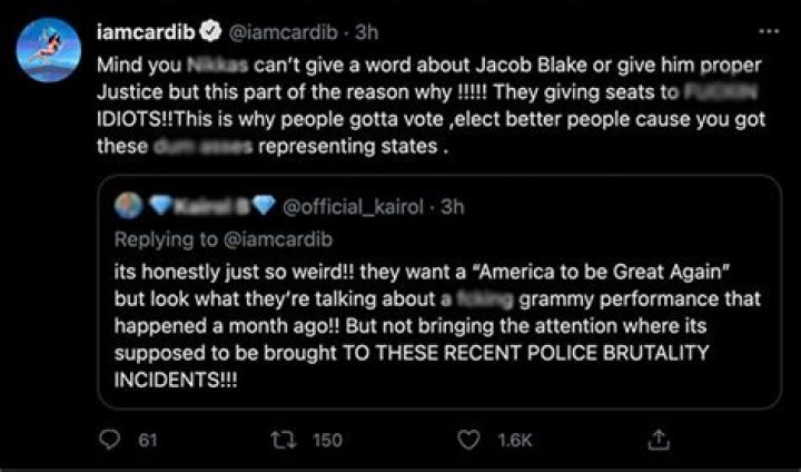 Cardi B Drags Congressman For Criticizing Her Grammy Performance On The House Floor