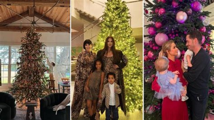 Liz Hurley, Kourtney Kardashian, & More Stars Looking Sexy In Front Of Christmas Trees