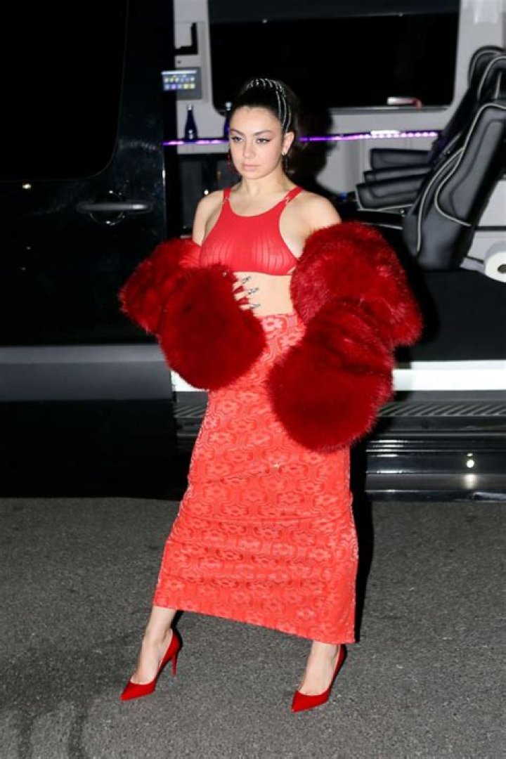 Charli XCX Rocks Sheer Red Crop Top & Velvet Skirt After NYC Show – Hollywood Life