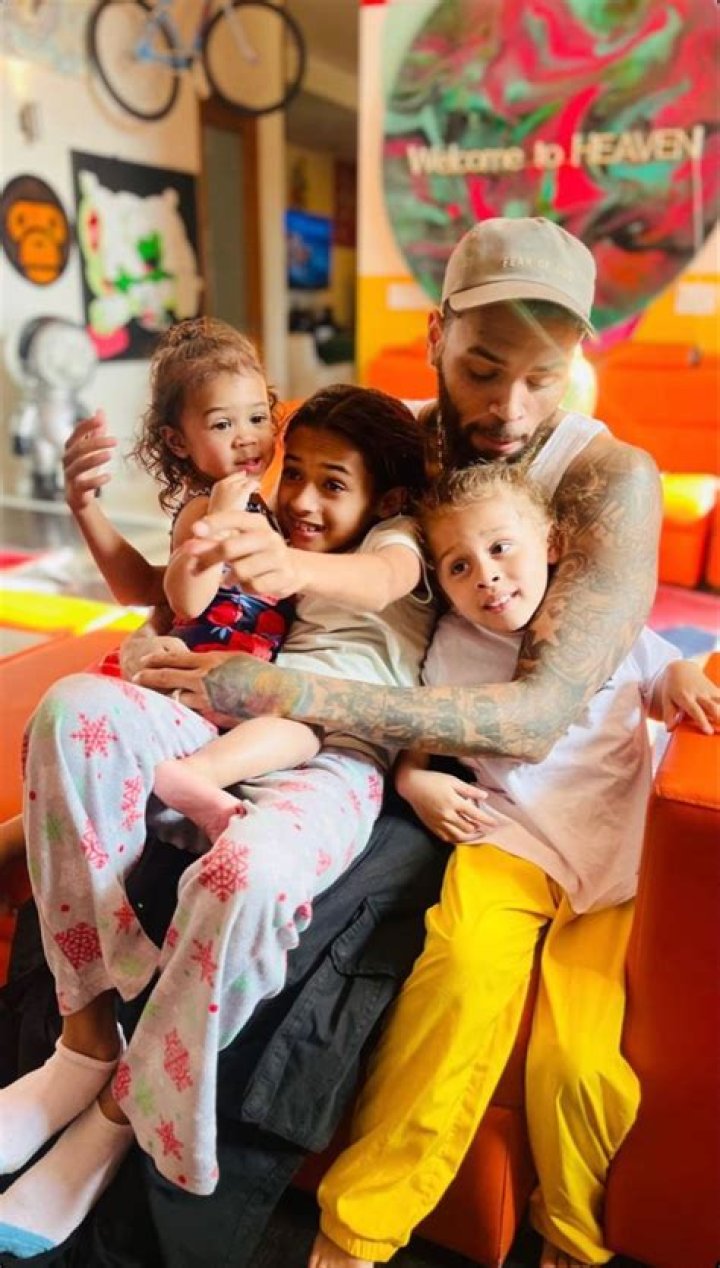 Chris Brown Shares Pics Of Kids Royalty, 5, & Newborn Aeko, Both Looking More Like Him Than Ever