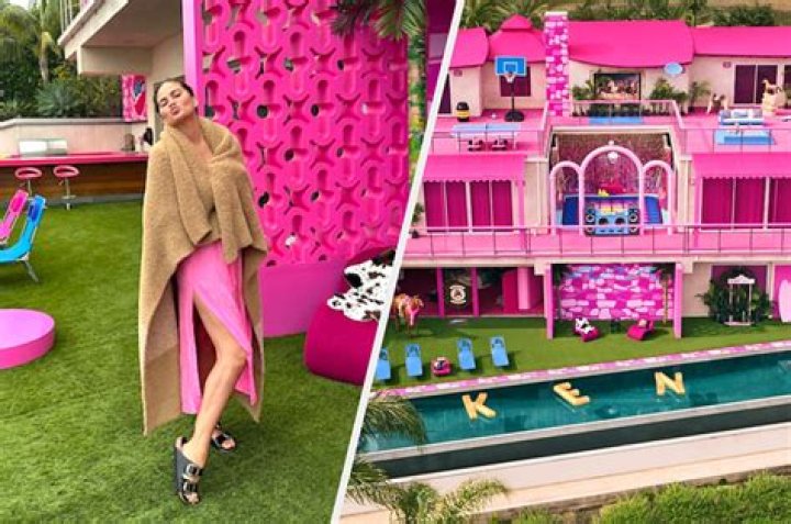 John Legend Goes Shirtless Channeling Ken With Chrissy Teigen As Barbie & Kids At The Malibu Dreamhouse: Photos