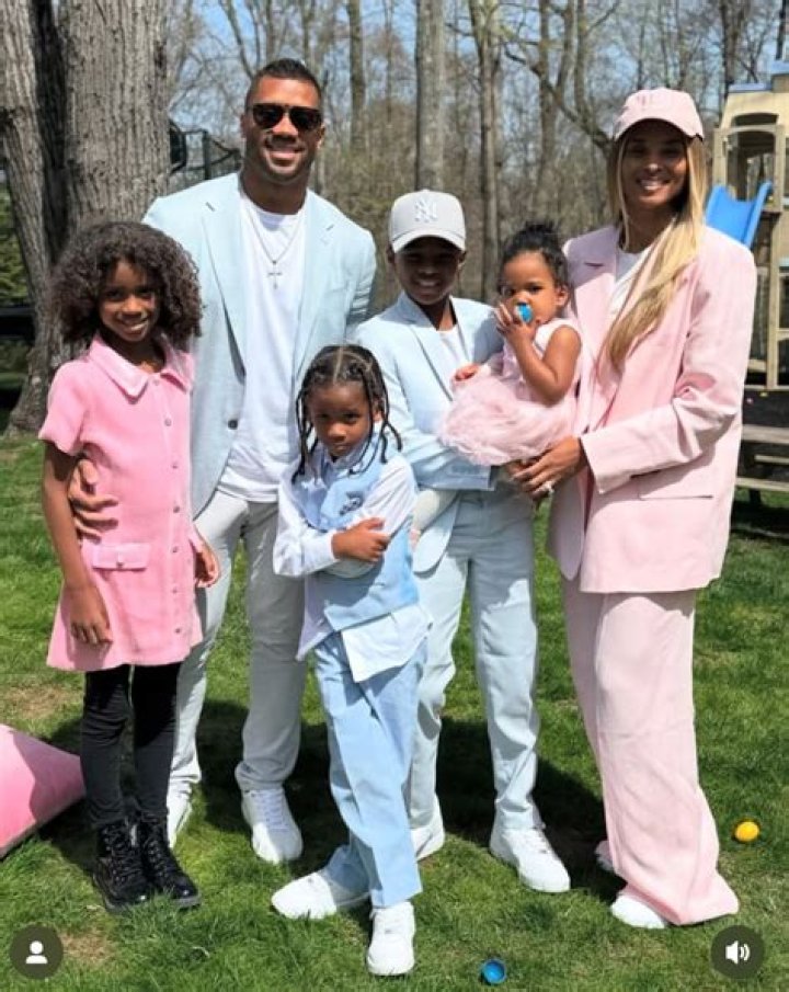 Ciara & Russell Wilson’s Kids Future, 6, Sienna, 3 & Win, 8 Mos. Are So Excited Posing With Easter Bunny