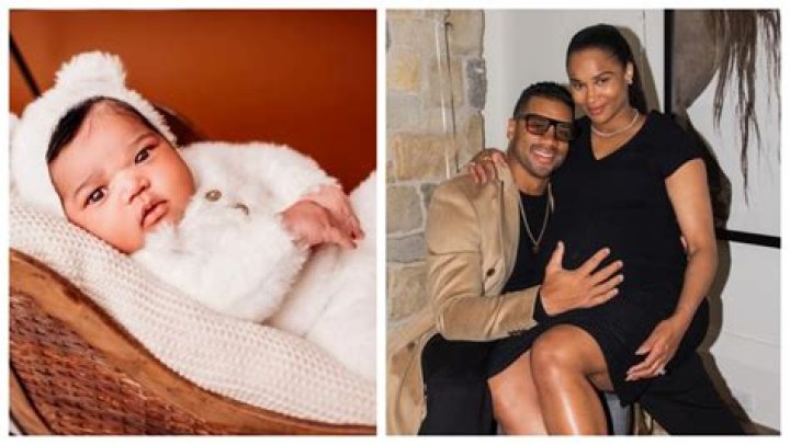 Ciara & Russell Wilson Smile Brightly Holding Baby Win In First Family Photo After Birth — See Pic