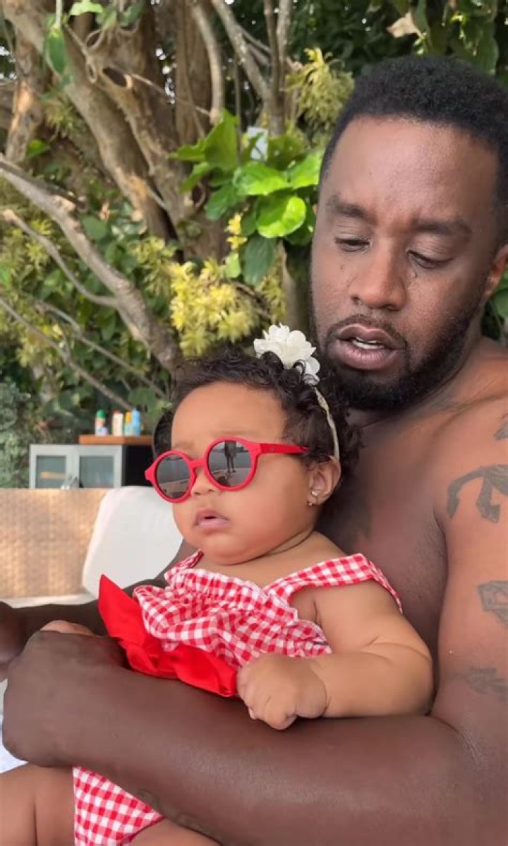 Diddy Swims With His Adorable Little Girl Love, 4 Mo, In Daddy-Daughter Moment
