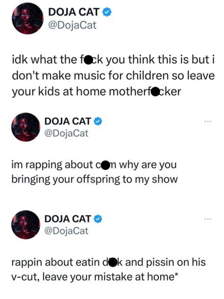 Doja Cat Slams Parents for Bringing Children to Her Shows: ‘Leave Your Mistake’ Kids ‘at Home’