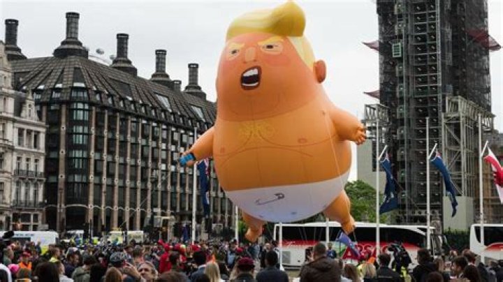 National Rally Against Trump’s Visit To London — See Photos Of The Trump Baby Blimp