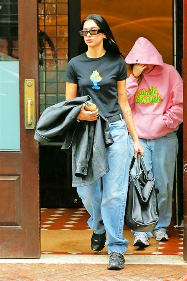 Dua Lips Rocks Baggy Jeans In NYC After Date With Trevor Noah: ‘They Have Chemistry’