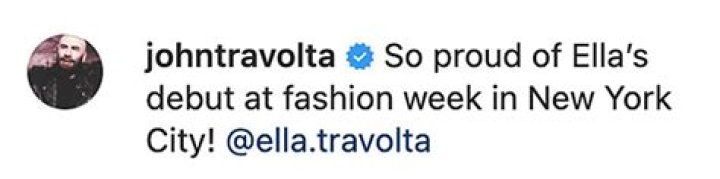 Ella Travolta Makes Debut At NYFW & Dad John Is So Proud – Hollywood Life