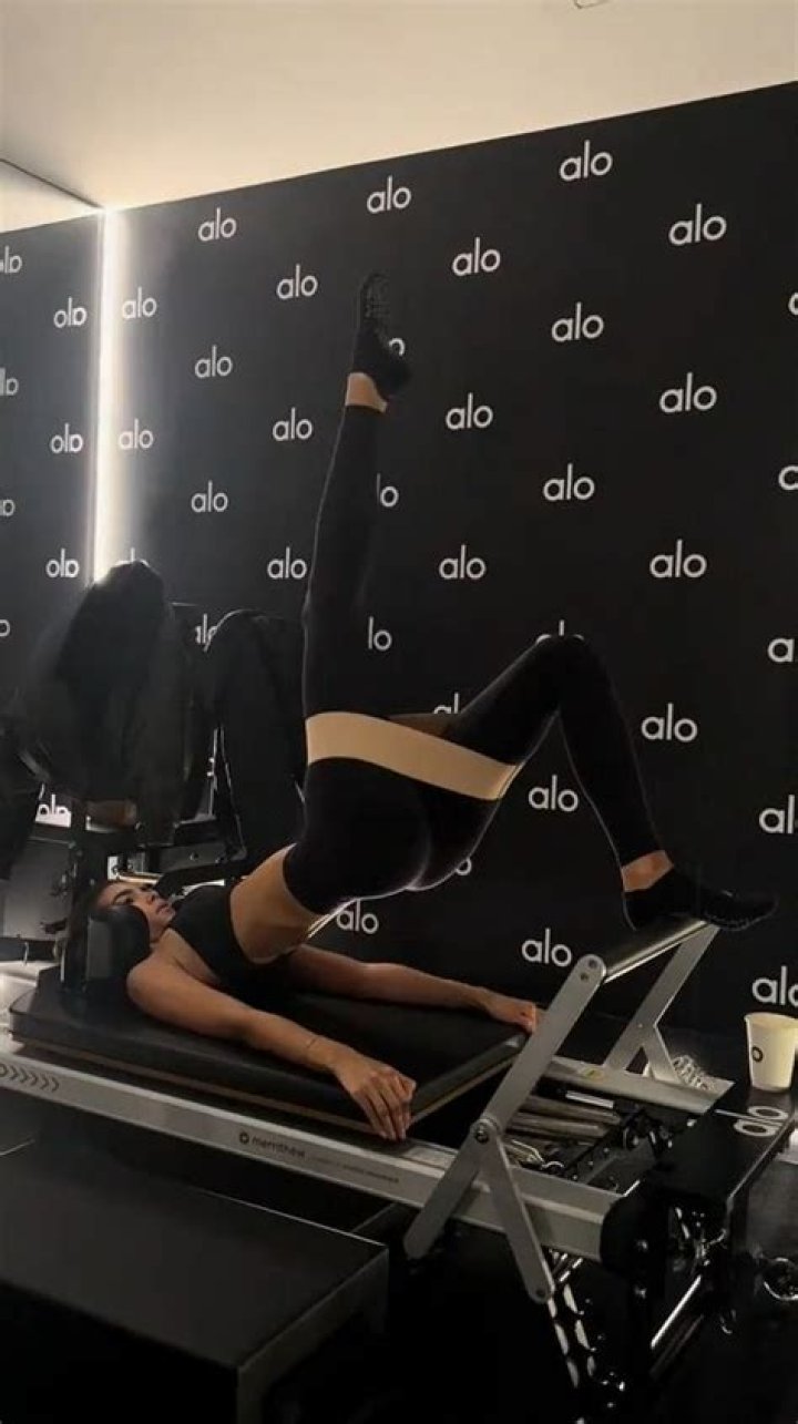 Hailey Baldwin Shows Off Her Intense Pilates Routine Alongside Adorable Dog Oscar — Watch