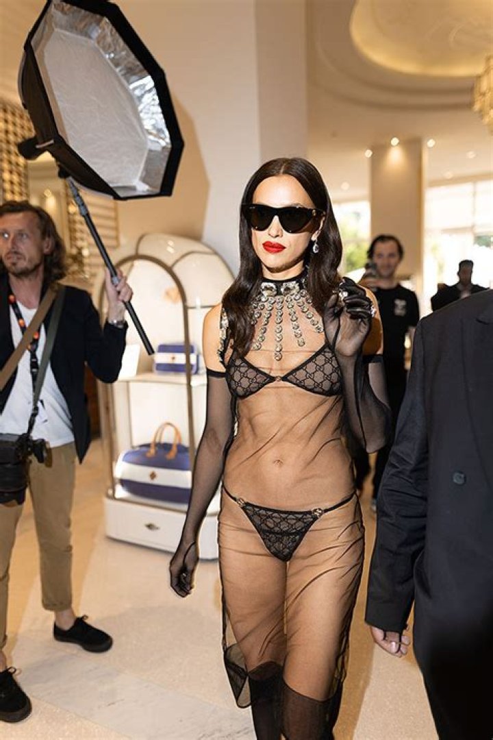 Irina Shayk Slays In Sheer Black Bikini While Walking Through A Hotel Lobby During Cannes Film Festival