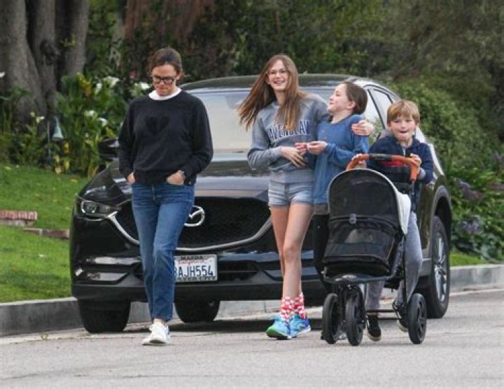Jennifer Garner Is All Smiles While Indulging In Ice Cream With Kids Seraphina, 12, & Samuel, 9
