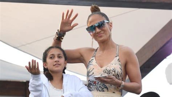 Jennifer Lopez Snuggles Her Daughter, 11, During Break From Intense Super Bowl Rehearsals