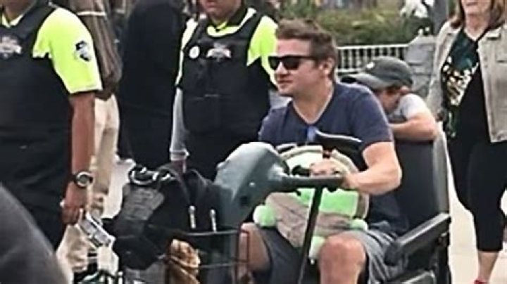 Jeremy Renner Seen On Scooter At Six Flags Park With Family Just 3 Months After Snow Plow Accident