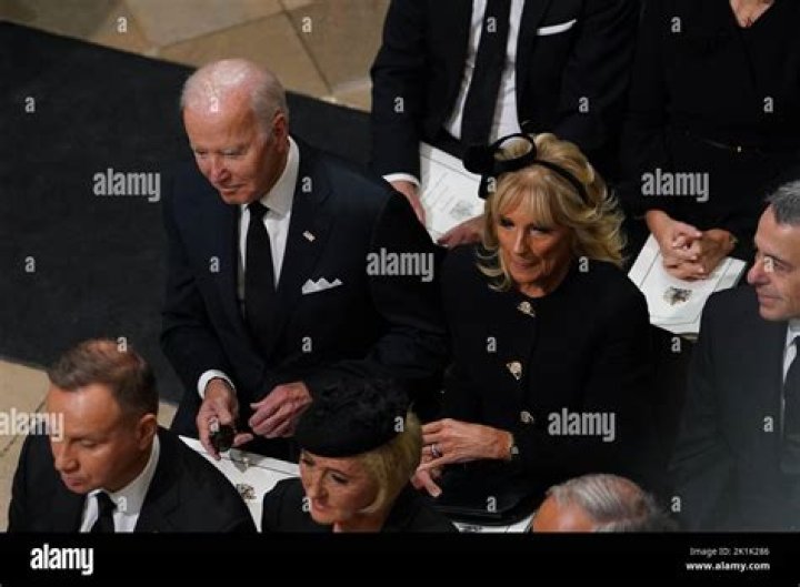 President Biden Holds Dr. Jill Biden’s Hand Tightly As They Enter Queen Elizabeth’s Funeral
