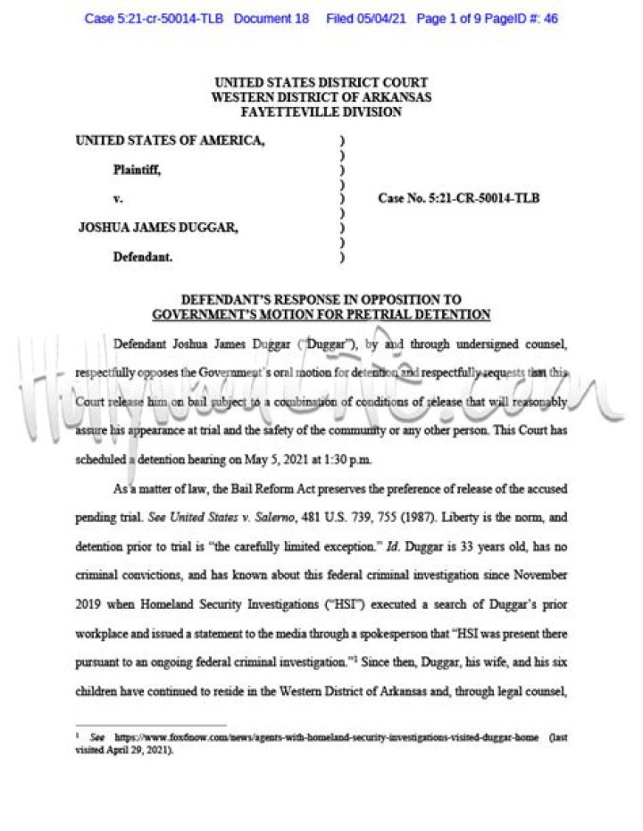 Josh Duggar Begs For Bail, Wants To Return Home To Pregnant Wife After Child Porn Arrest