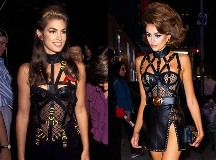 Kaia Gerber Rocks Versace Dress Inspired By Mom Cindy Crawford For 18th Birthday Bash