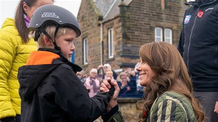 Kate Middleton Consoles Child Who Fell off Their Bike During Visit to Local School: Photos