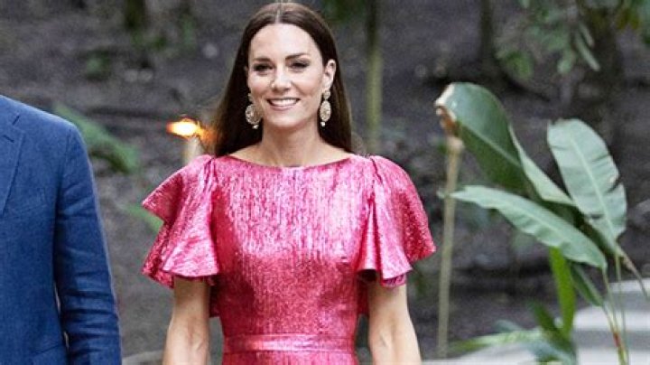 Kate Middleton’s Pink Metallic Dress In Belize – Photos – Hollywood Life