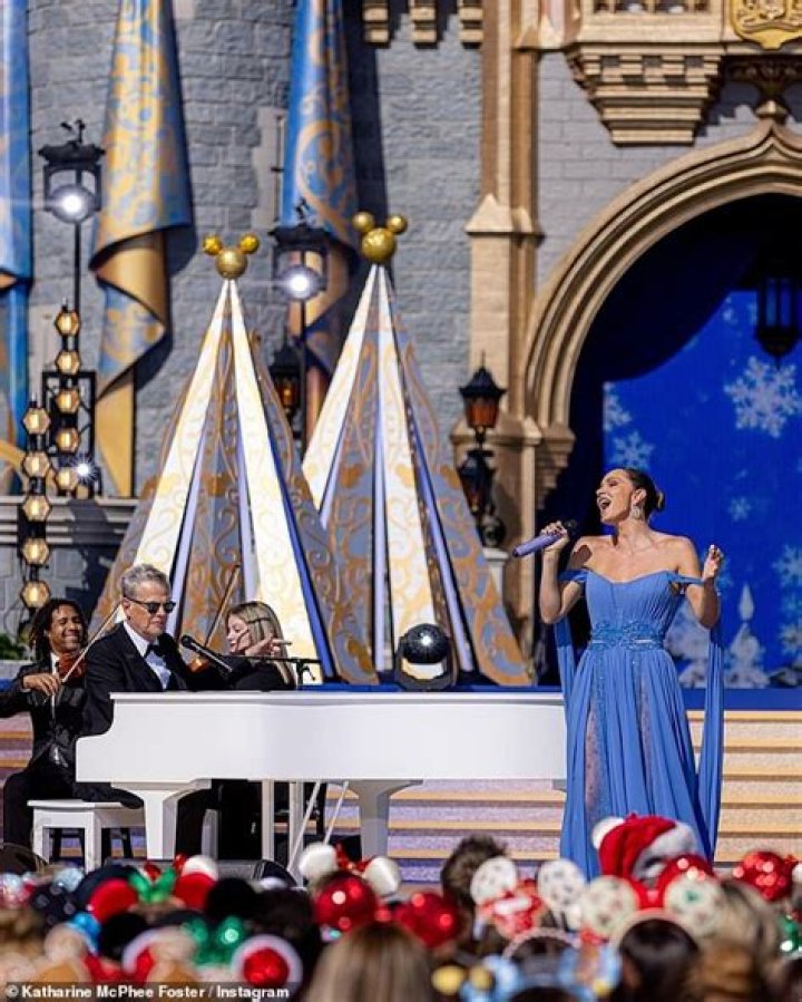 Katharine McPhee Stuns During Disney Holiday Special With David Foster – Hollywood Life