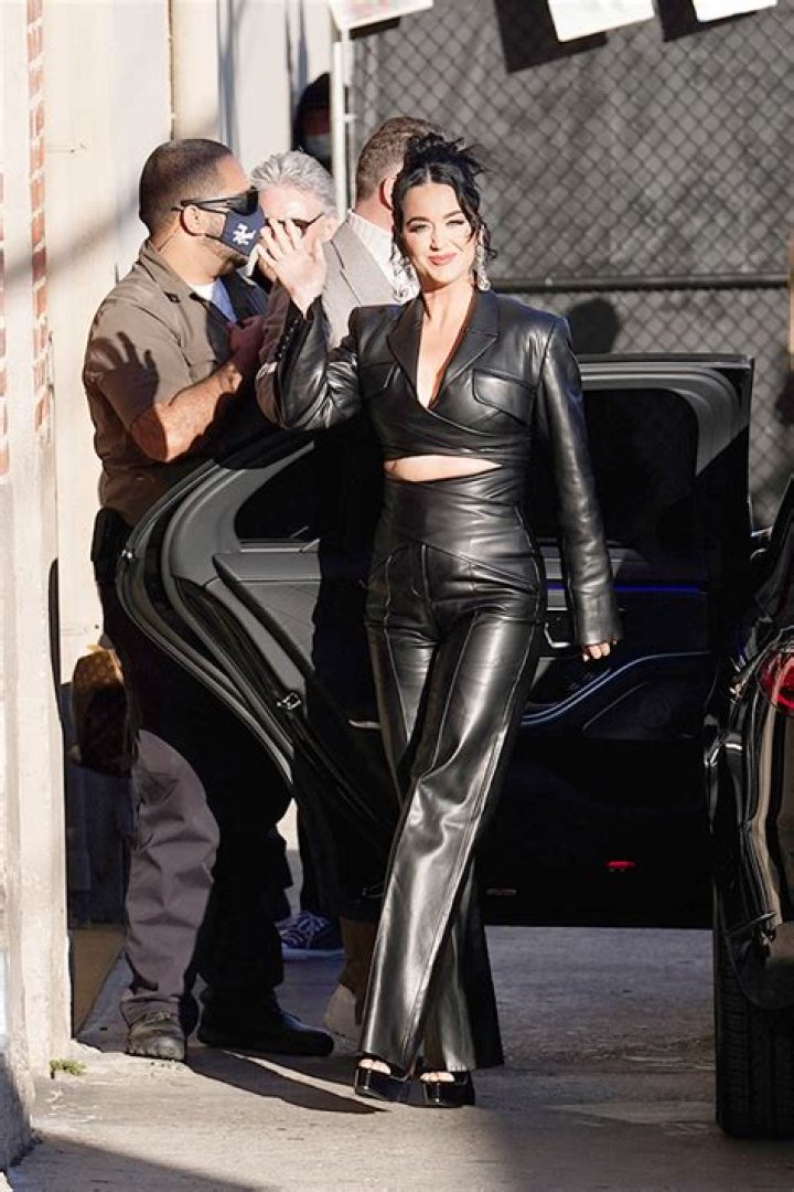 Katy Perry Rocks Cutout Leather Jumpsuit For ‘Jimmy Kimmel Live’ – Hollywood Life