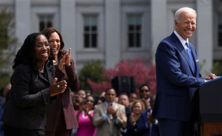 Ketanji Brown Jackson Beams With President Biden In 1st Photo After SCOTUS Confirmation