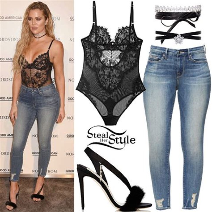 Khloe Kardashian Flaunts Cleavage & Curves In Lacy Bodysuit For Denim Line Launch — Pics