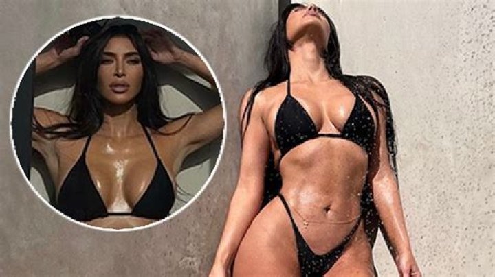 Kim Kardashian Slays In A Teeny Tiny Thong Bikini With Very Little Fabric In Sexy New Photos