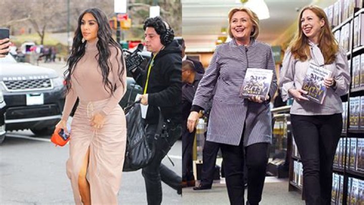 Kim Kardashian Hits Up A Coffee Shop With Hillary & Chelsea Clinton For New TV Show