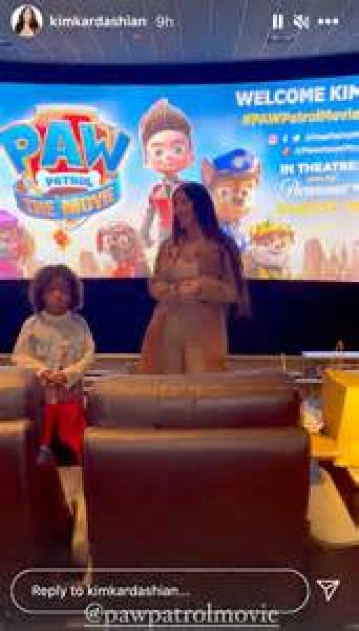 Kim Kardashian’s Kids Go Wild At Private Screening Of Her New Movie ‘Paw Patrol’ — Watch