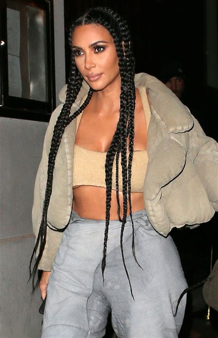 Kim Kardashian’s Long Braids Hairstyle At Paris Fashion Week – Pics – Hollywood Life