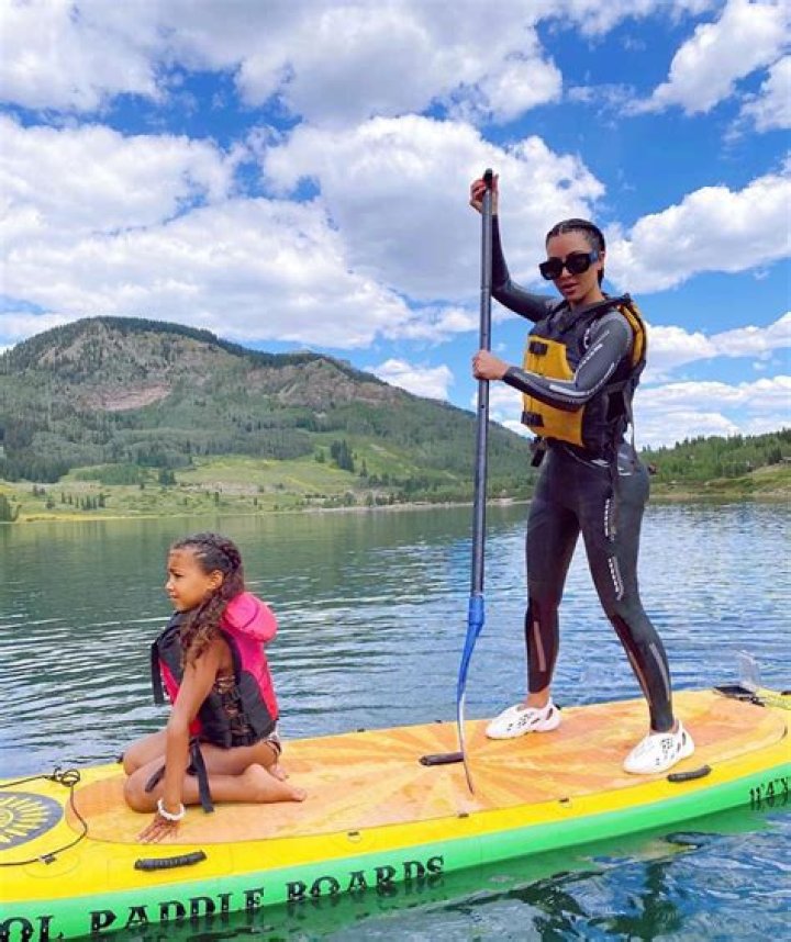 Kim Kardashian Bonds With North West, 7, On Paddleboarding Trip — Cute Pics