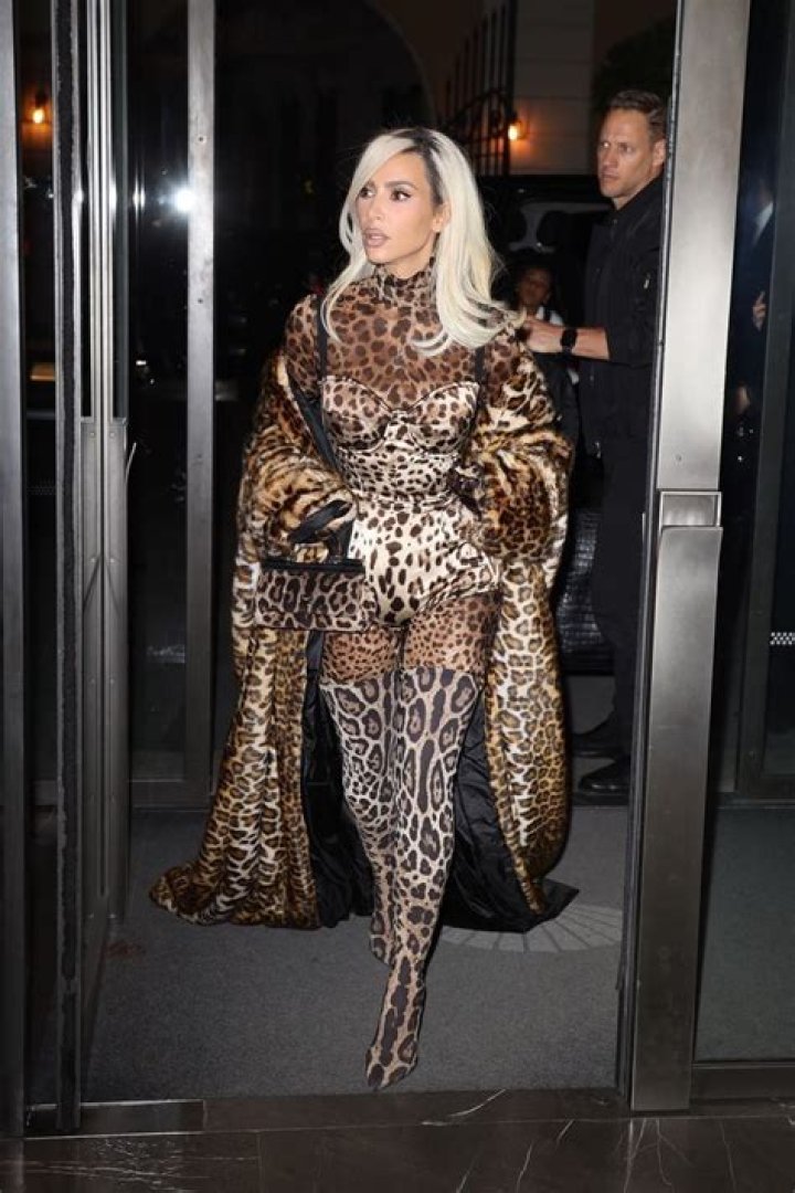 Kim Kardashian Wears Sheer Animal Print Bodysuit While Out In Paris – Hollywood Life
