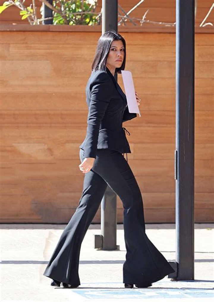 Kourtney Kardashian Rocks Corset Blazer In 1st Photos Back In LA After Wedding