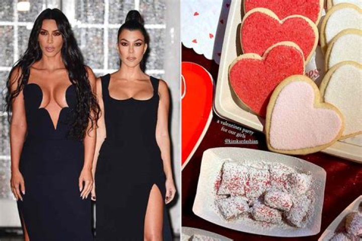Kourtney & Kim Kardashian Host ‘Valentine’s Party for Our Girls’ With Epic Love-Themed Treats: Photos