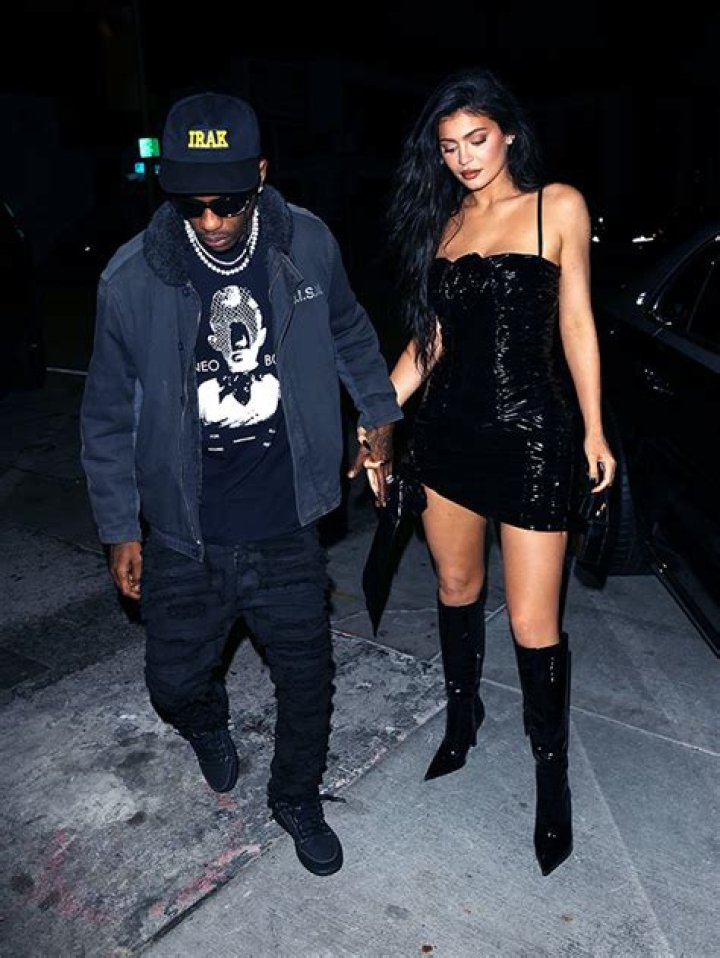 Kylie Jenner Rocks Black Latex Dress For Date Night With Travis Scott – Hollywood Life