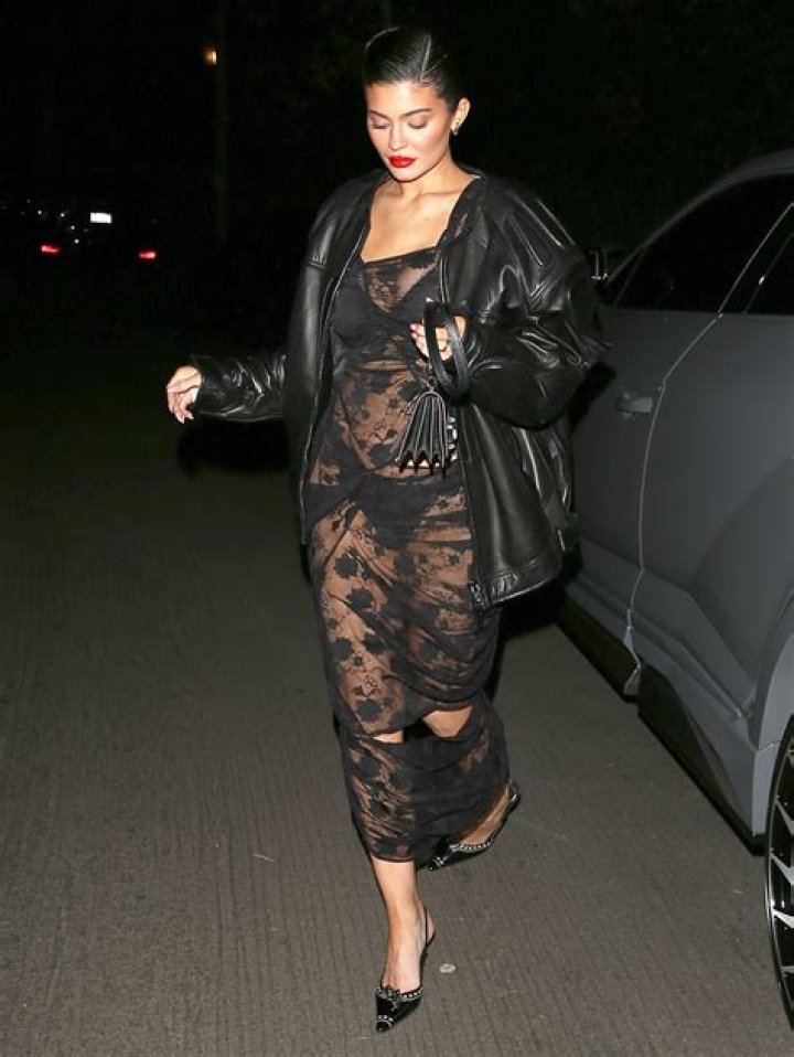 Kylie Jenner Rocks Wildly Sexy Sheer Jumpsuit For Justin Bieber’s Album Party