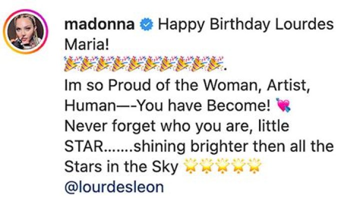 Madonna Posts Birthday Tribute To Lourdes For 26th Birthday: ‘Proud’ – Hollywood Life