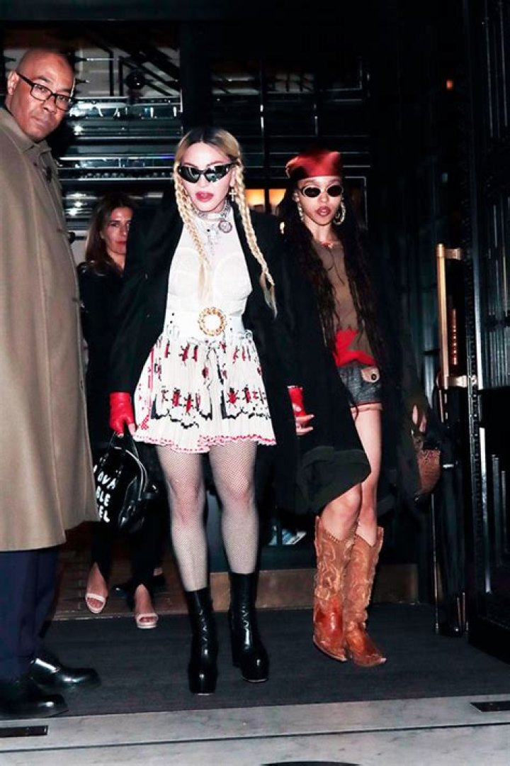 Madonna In Sheer Shirt For Night Out With FKA Twigs: Photos – Hollywood Life