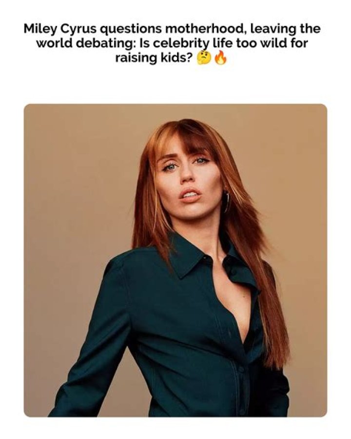 Miley Cyrus Reveals Her Thoughts on Having Children in New Interview