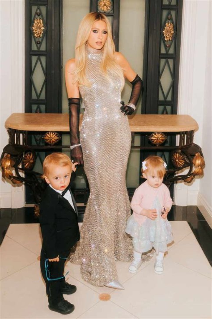 Paris Hilton Sparkles In Plunging Silver Mirror Dress To Present At The AMAs — See Her Look