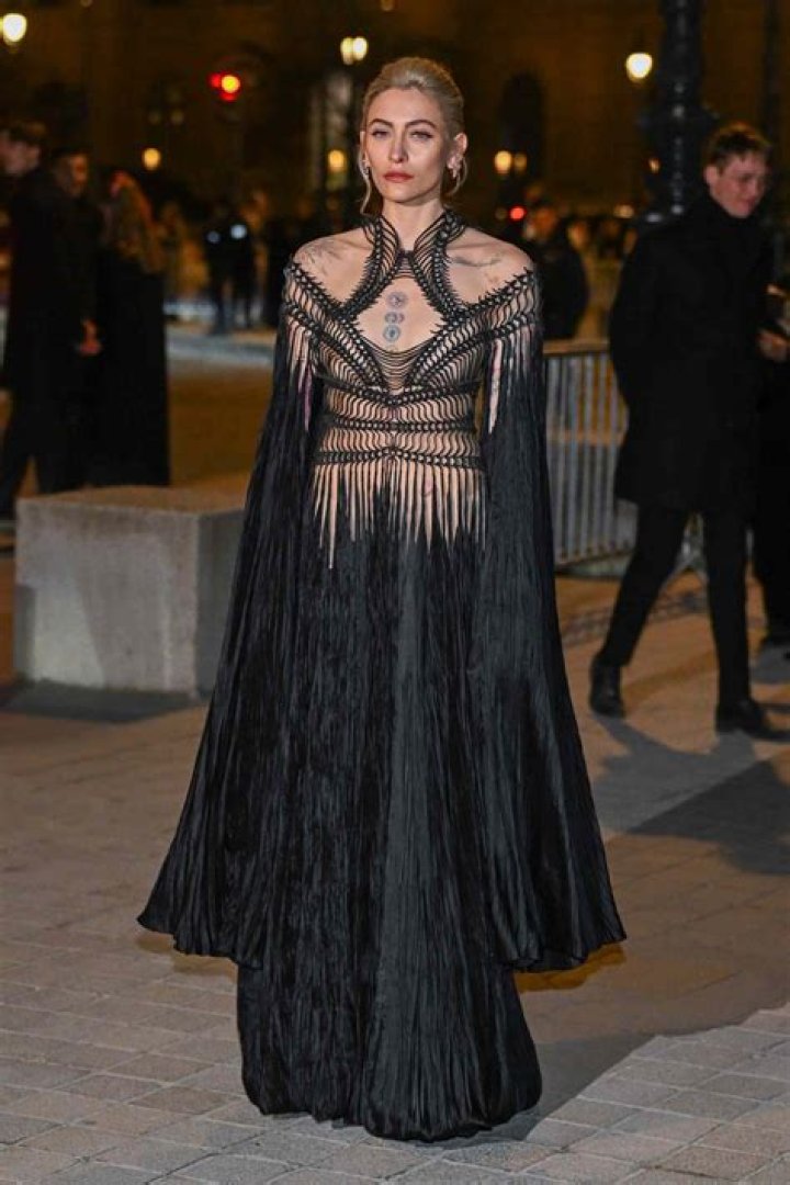 Paris Jackson Stuns In Blue Dress With Plunging Neckline At Paris Fashion Week — See Pic