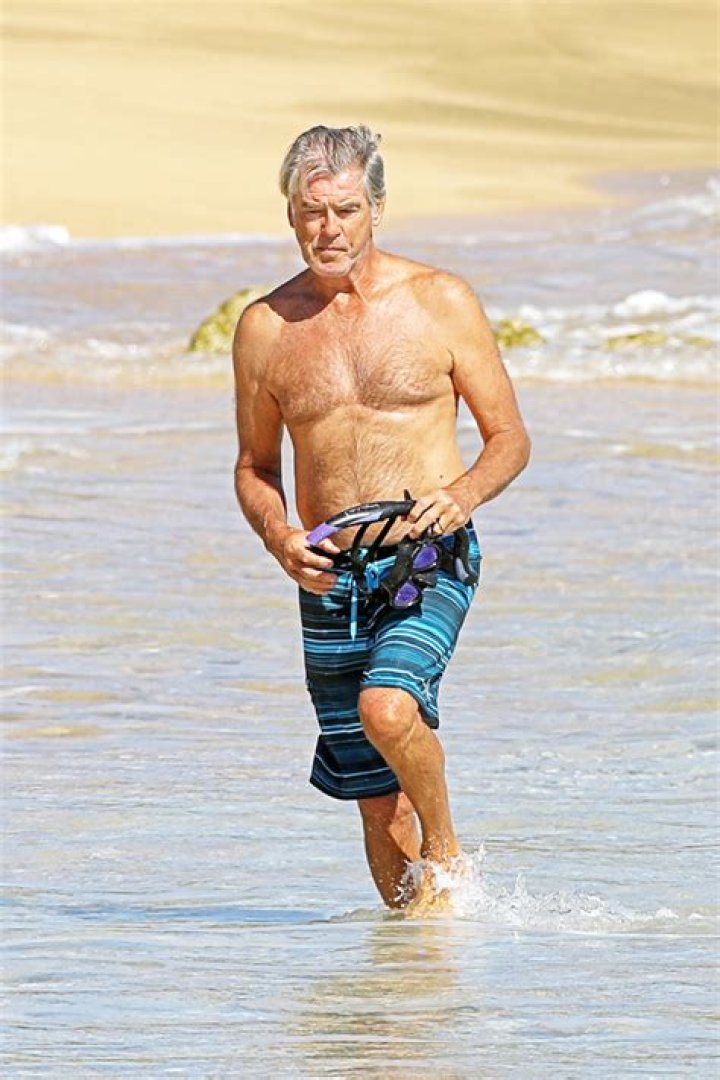 Pierce Brosnan, 67, Emerges From The Ocean Shirtless & Looks Ready To Reprise His ‘James Bond’ Role