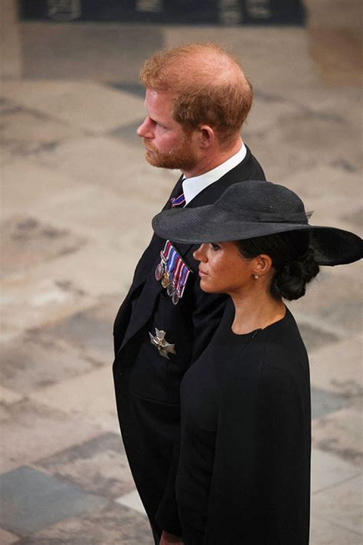 Emotional Prince Harry & Meghan Markle Walk Behind Queen Elizabeth II’s Coffin During Her Funeral